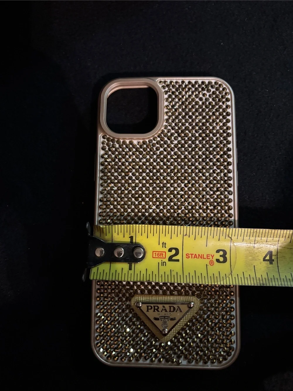 Phone Case Gold Rhinestones Iphone